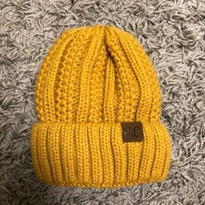 CC Gold Mustard Knit Beanie